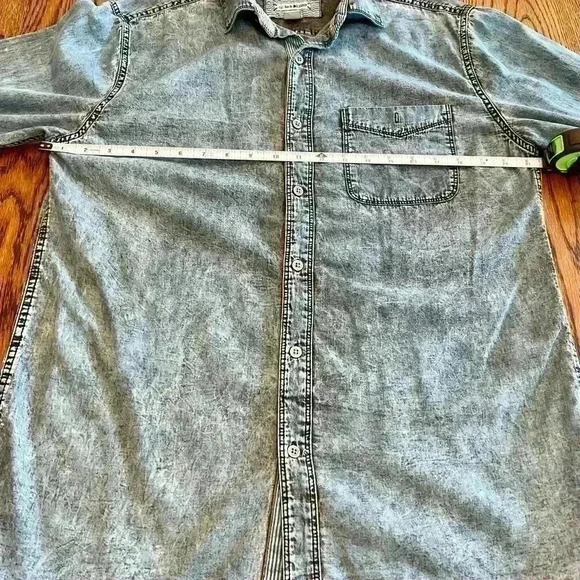 32 BAR BLUES Men’s size M denim dyed and twilled indigo, mixed with light blue - Picture 3 of 7